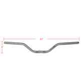 Thrashin Supply Bagger Handlebars & Risers Mid Bend Bars - Stainless